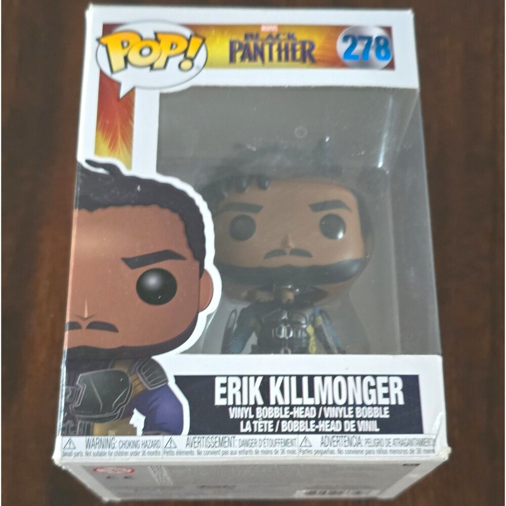 Funko Pop! Marvel Black Panther Erik Killmonger Vinyl Bobble-Head #278